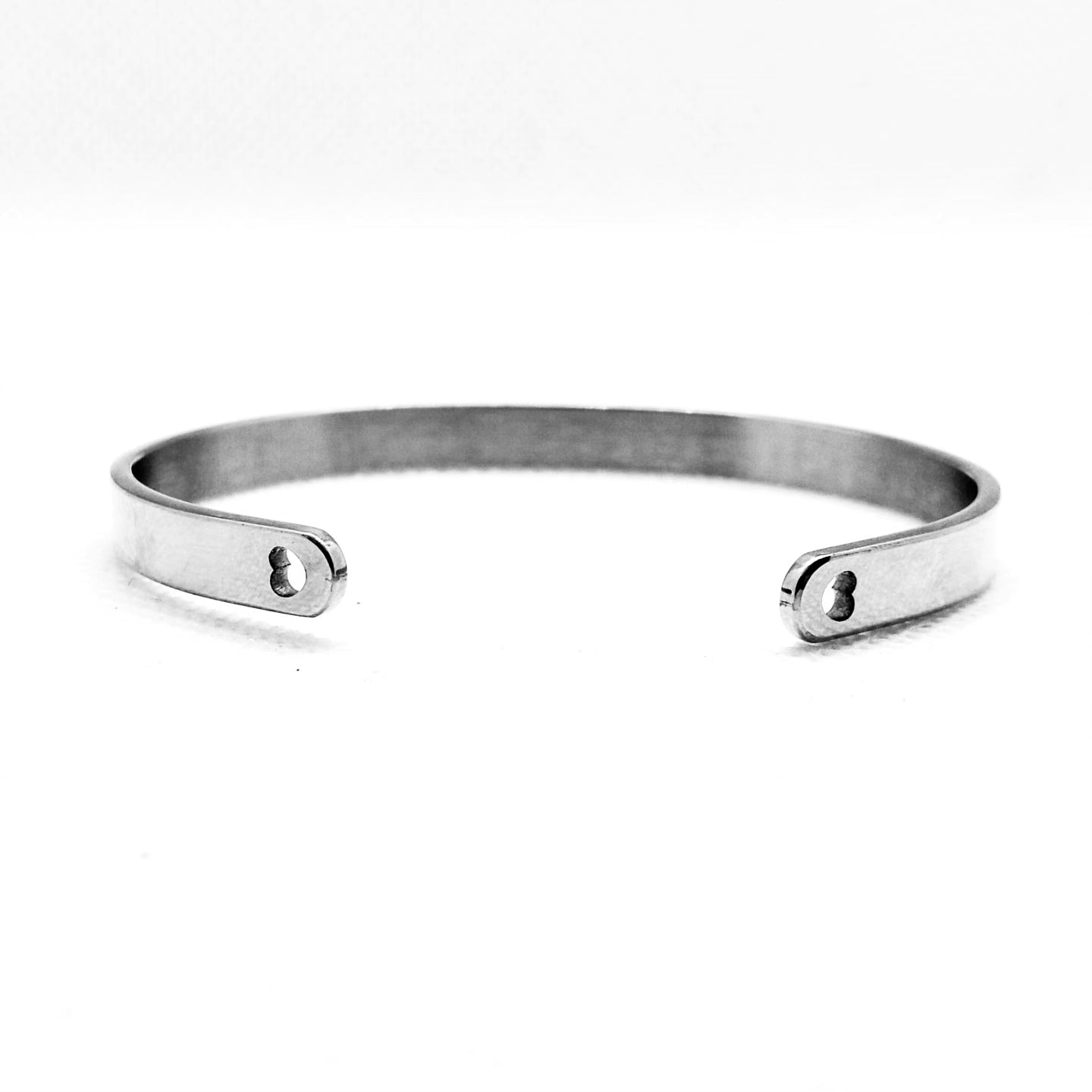 Stainless steel handstamped cuff bangle 6mm wide