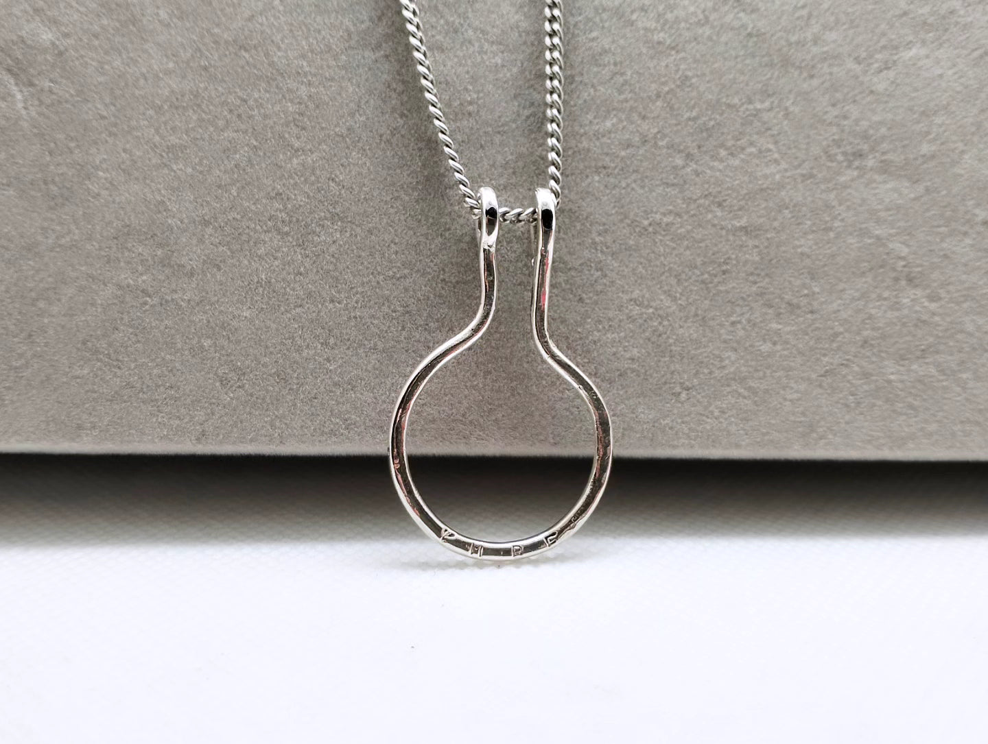 Ring Holder pendant in sterling silver