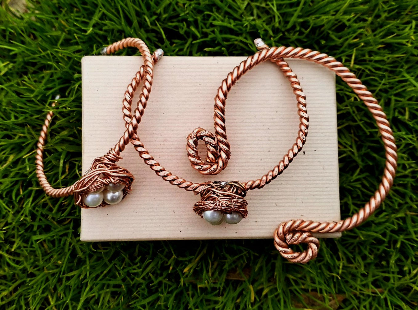 Seconds - Freshwater pearl & copper cuff