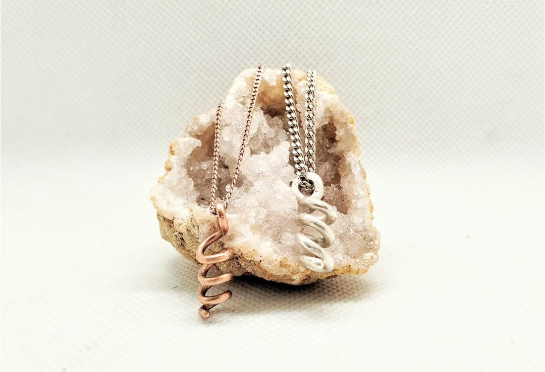 Spiral Vase pendant - 14k rose gold filled