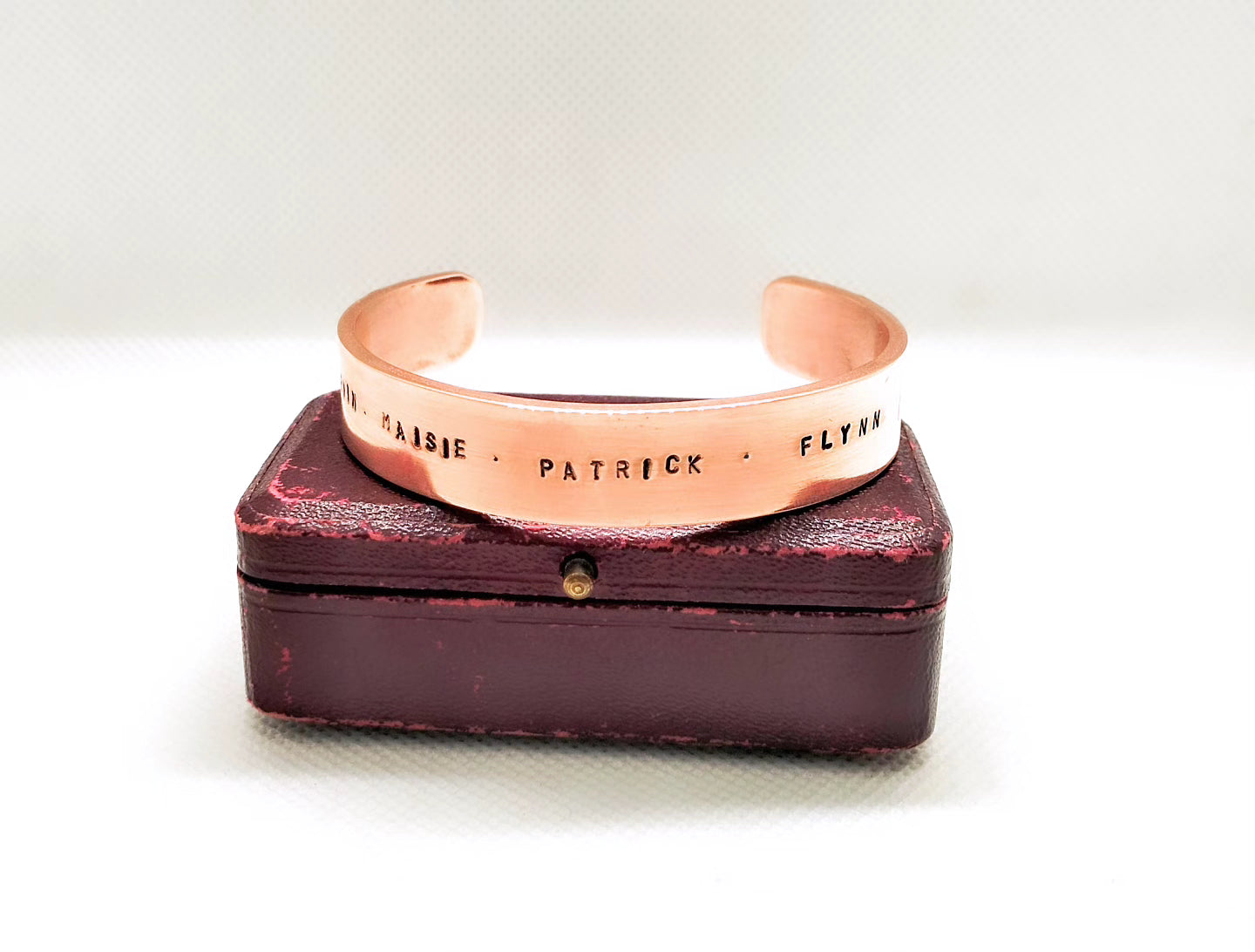 Love notes - Handstamped & custom crafted copper cuff