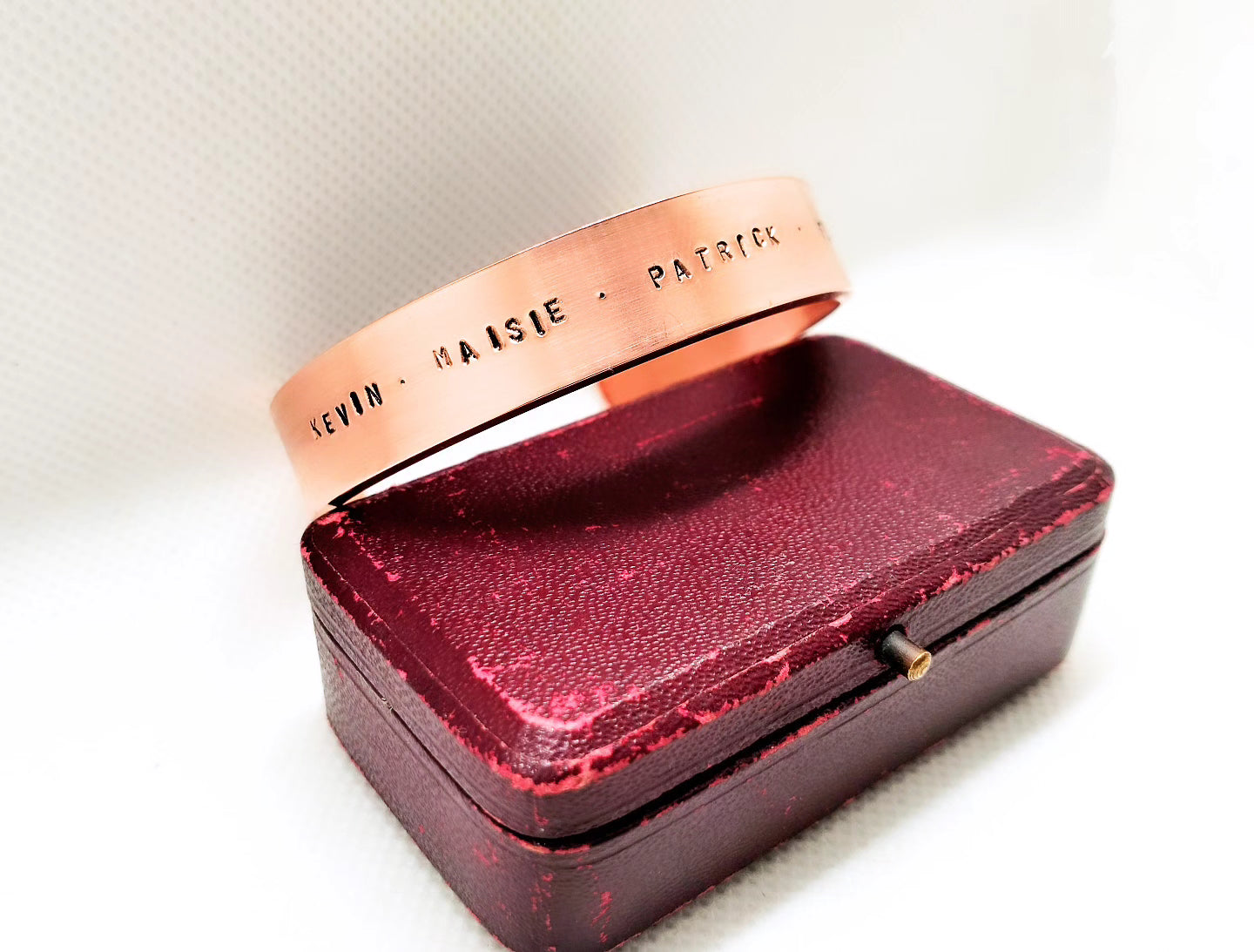 Love notes - Handstamped & custom crafted copper cuff