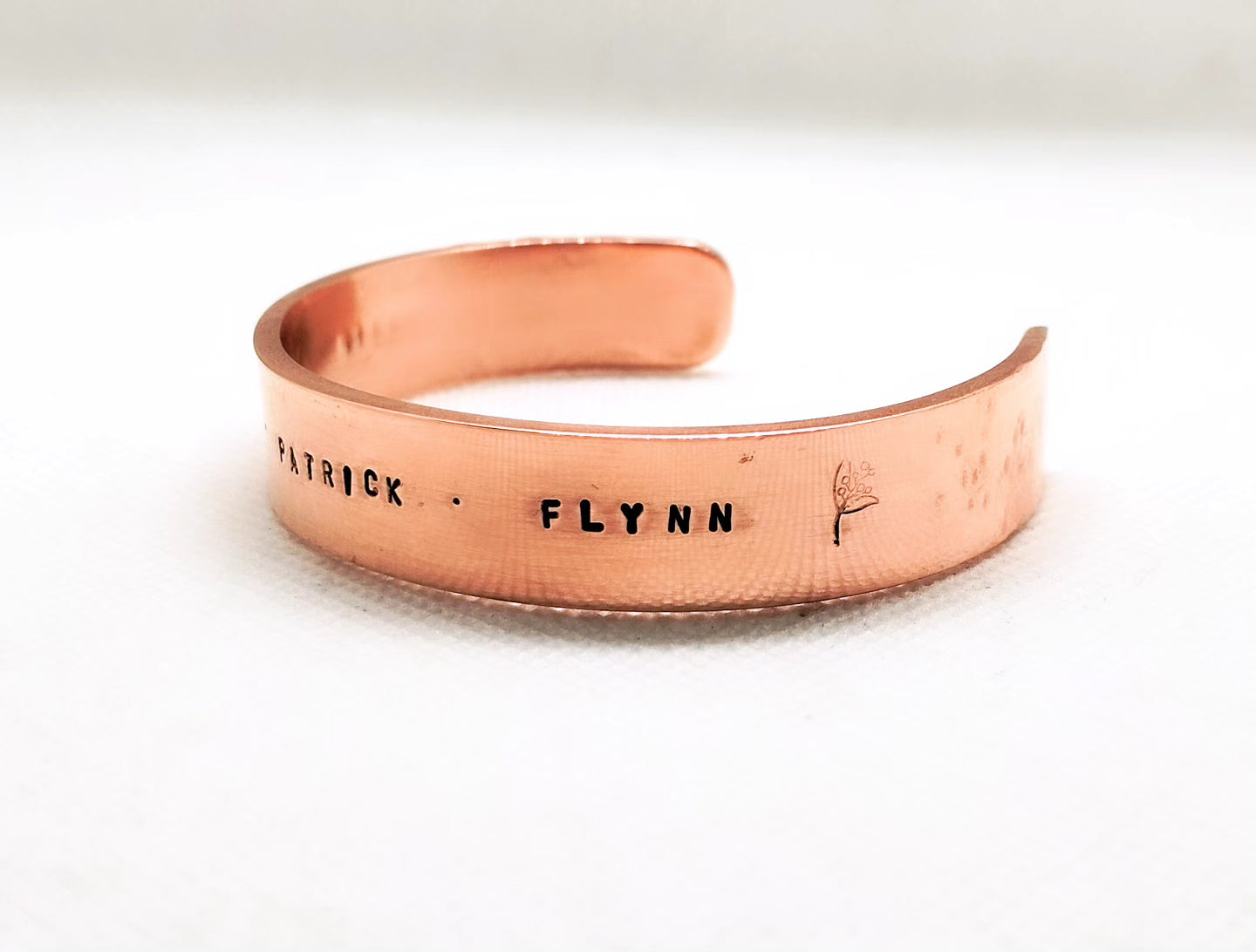 Love notes - Handstamped & custom crafted copper cuff